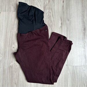 Isabel Maternity Skinny Burgundy Jeans 6